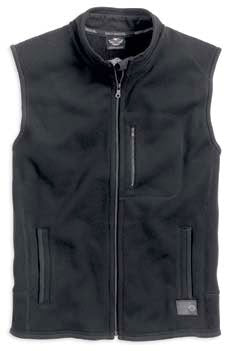 Harley-Davidson vest-full zip, men's black