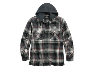 Harley-Davidson shirt jacket-hooded, PLD men's plaid