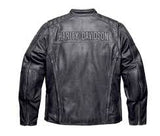Harley-Davidson midway distressed leather jacket men's grey charcoal