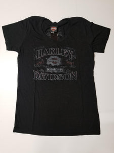 Étiquette du club Harley-Davidson LDS slub noir
