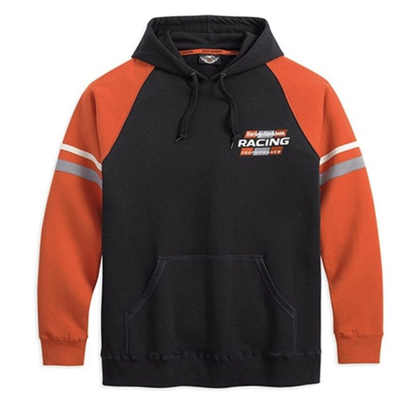 Harley-Davidson race hooded pullover sweatshirt men's colorblocked