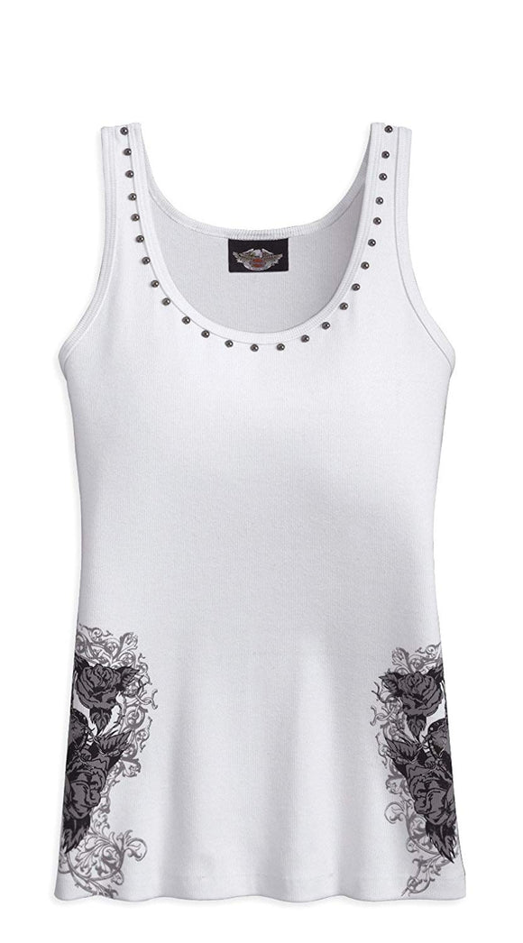 Harley-Davidson tank with large back graphic women's white