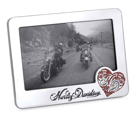 Cadre cadre Harley-Davidson 4X6 photo, défilement coeur