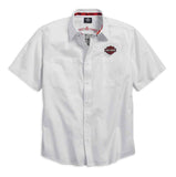 Harley-Davidson pinstripe flames shirt men's white