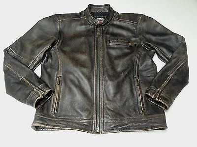 Harley-Davidson steadfast leather jacket men's brown