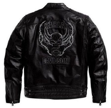 Harley-Davidson agresseur veste en cuir hommes noir