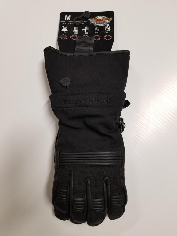 Harley-Davidson teino convertible cuff gloves men's black