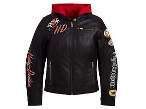 Harley-Davidson Jayride 3 en 1 veste en cuir femme noir