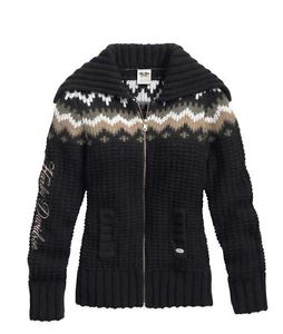 Harley-Davidson sweater-fur trim nov del women's black