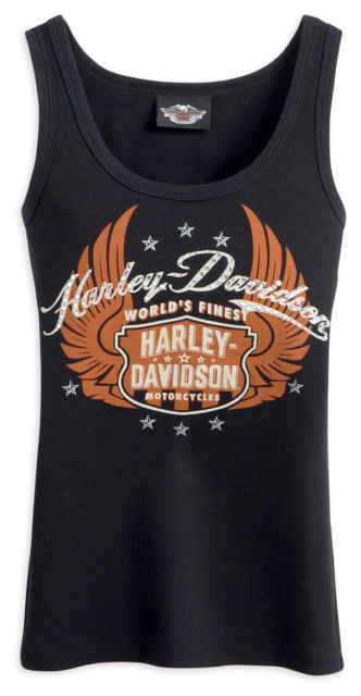 Harley-Davidson scoop neck tank top women's black
