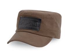 Harley-Davidson leather patch flat top men's chocolate brown