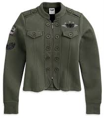 Harley-Davidson military activewear jacket 3QA women's classic olive