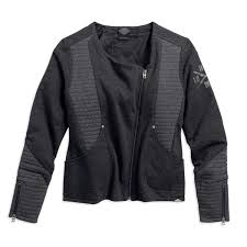 Harley-Davidson veste en tricot à fermeture éclair asymétrique pour femme gris