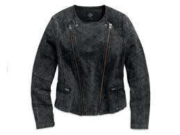 Harley-Davidson look knit biker jacket women's black