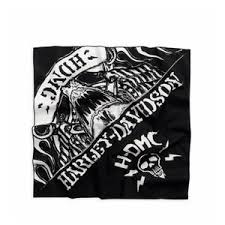 Harley-Davidson bandana-piston & tête de mort homme noir