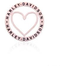 HARLEY-DAVIDSON PINK OUTLINE HEART PLATE