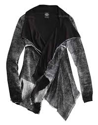 Harley-Davidson long sleeve fly-away cardigan women's black