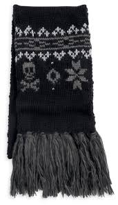 Harley-Davidson scarf-knit, fair aisle women's black
