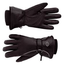 Harley-Davidson windshielder F-F lthr gloves women's black