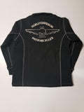 Harley-Davidson knit-L/S zip front feb del/men's black