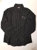 Harley-Davidson L/S woven embroidery women's black