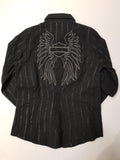 Harley-Davidson L/S woven embroidery women's black