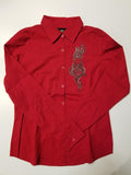 Harley-Davidson L/S woven shirt W graphic women's red