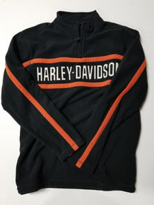 Harley-Davidson 1/4 zip,  homme noir