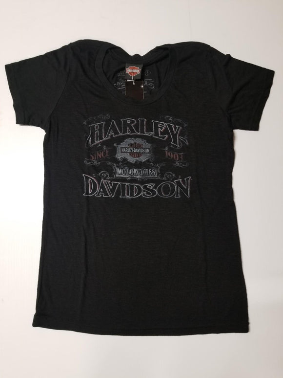 Étiquette du club Harley-Davidson LDS slub noir