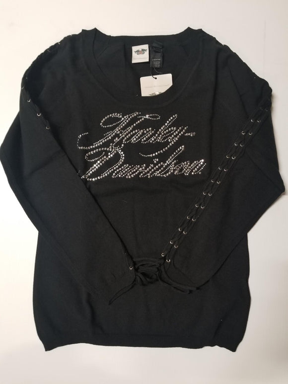 Harley-Davidson sweater-laceback, unique nov del/women's black