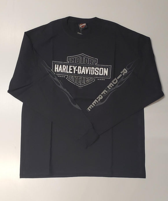 Harley-Davidson long logo L/S T BK
