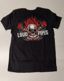 Lethal Threat tee loud pipes save bk